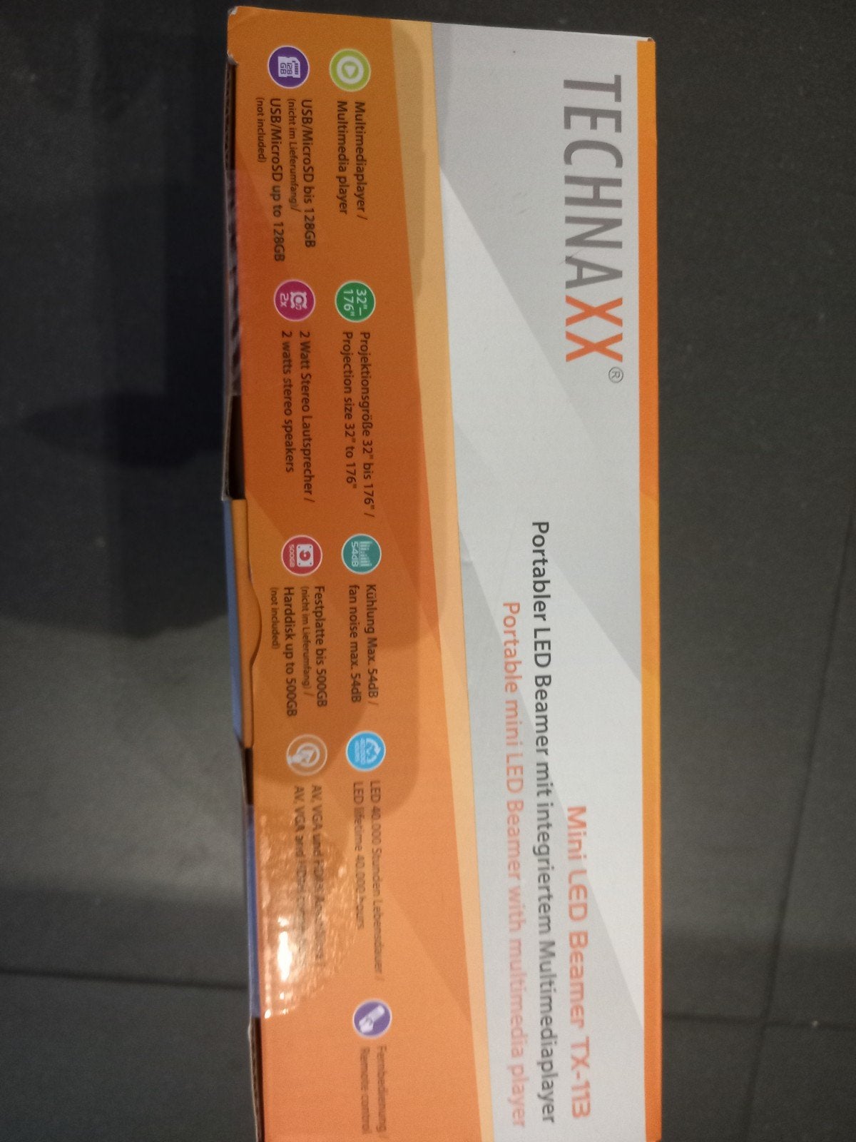 Technaxx TX-113, Audio, Tv en Foto, Beamers, Ophalen, Nieuw, Technaxx, LCD