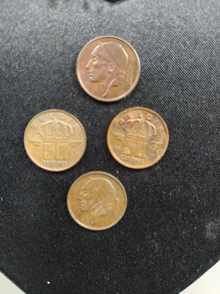 oude munten:Franse Fr,NL Gulden,Ital.Lires,Est kroon,BF,$,£, Ophalen of Verzenden, België, Losse munt