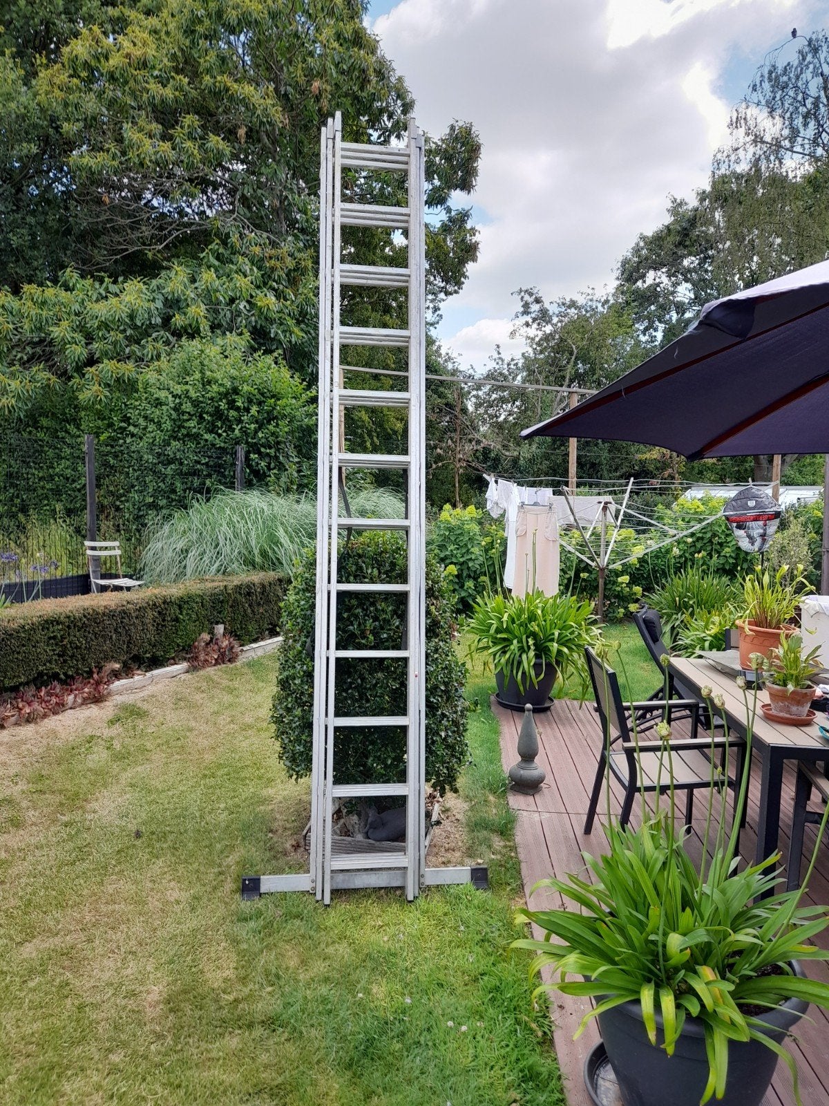 3 delige alu ladder (topstaat), Doe-het-zelf en Bouw, Ladders en Trappen, Ophalen, Ladder