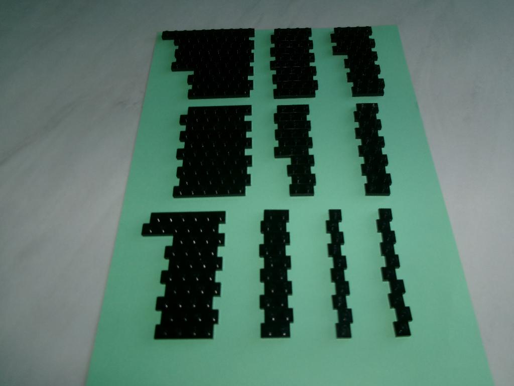 Assiettes Lego 1x noires, Enlèvement ou Envoi, Lego, Utilisé, Briques en vrac