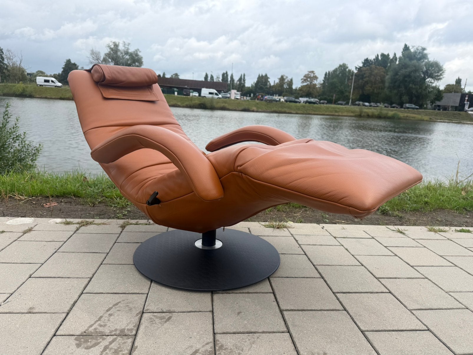 Magnifique Relax Jori Yoga en parfait état ! Cognac Fuerte, Maison & Meubles, Enlèvement ou Envoi, Durlet rolf benz xooon leolux stressless conform hukla himolla
