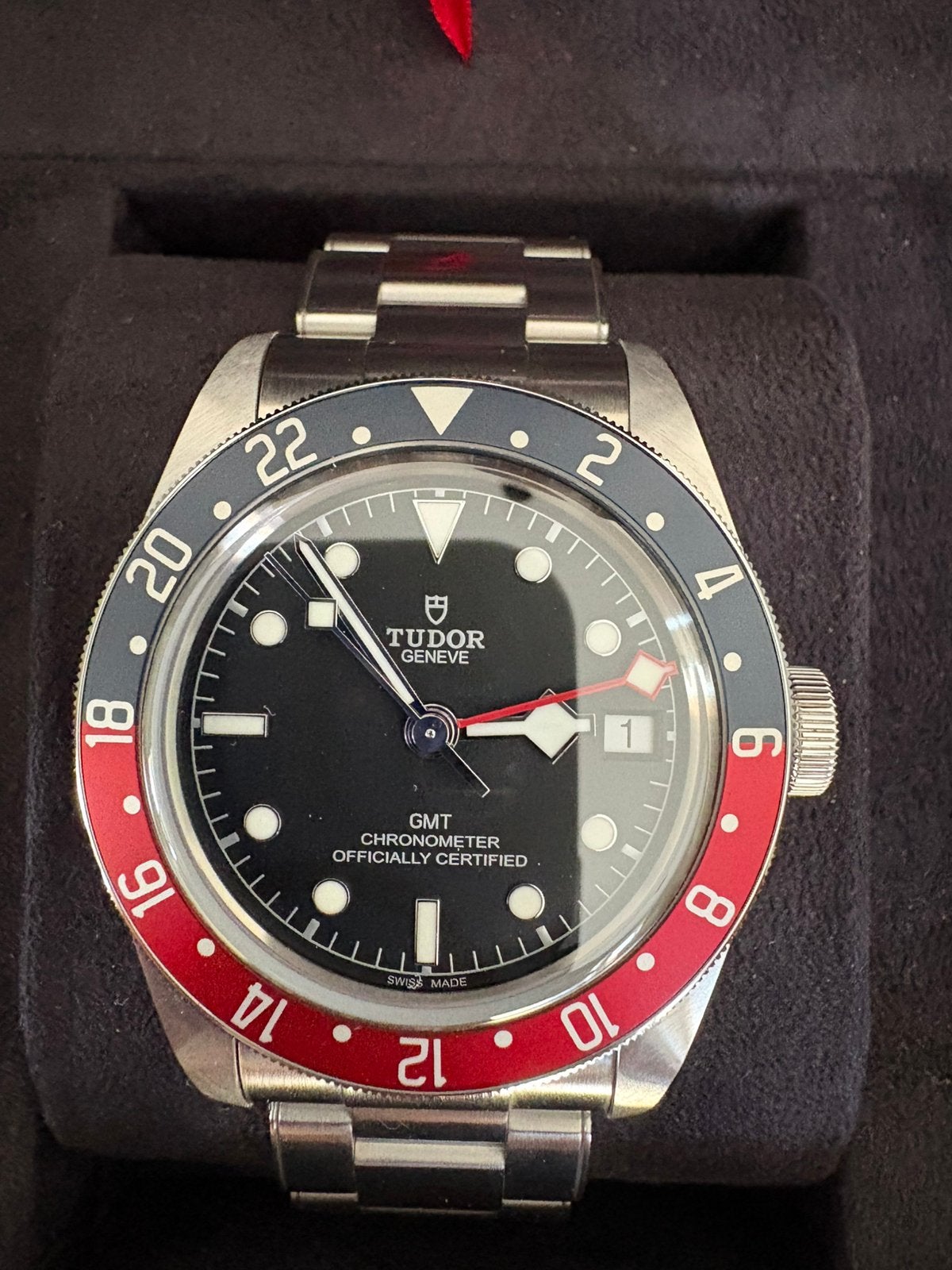 Tudor Black Bay GMT full set perfect condition, Bijoux, Sacs & Beauté, Enlèvement, Comme neuf