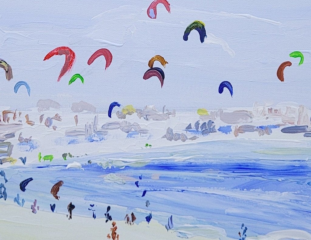 XTIAN, playa de Tarifa, Antiek en Kunst, Ophalen of Verzenden, Gesigneerd, Bloemen, Doek
