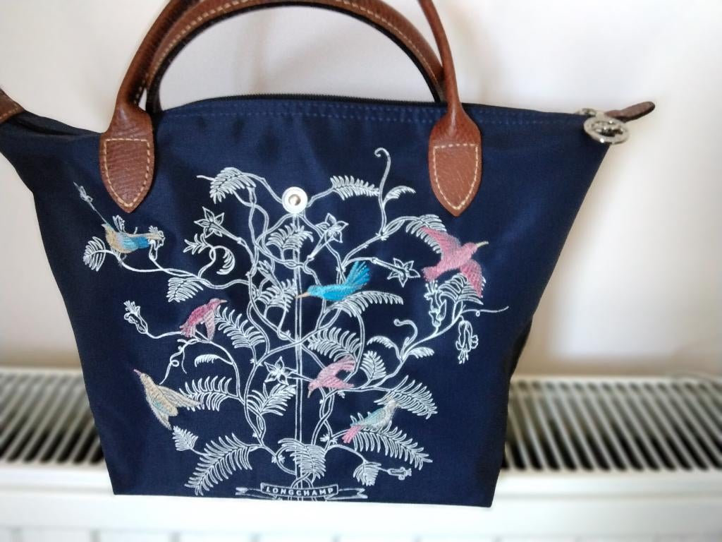 Sac à mains Longchamp, Enlèvement, Comme neuf, Bleu, Sac à main