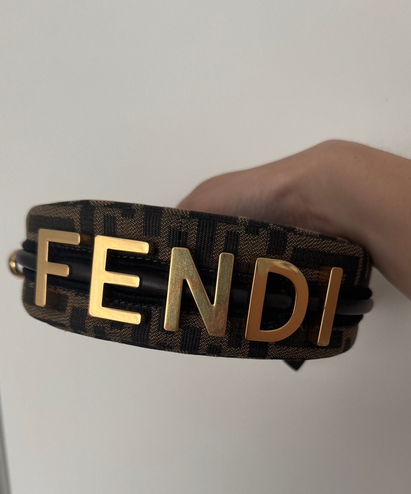 Originele Fendi Nano Fendigraphy Hobo Bag – bruin – €599, Ophalen, Nieuw, Bruin