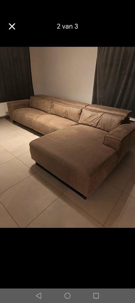hoekzetel met relax, Huis en Inrichting, Zetels | Zetels, Ophalen, Overige maten, Hoekbank, 300 cm of meer
