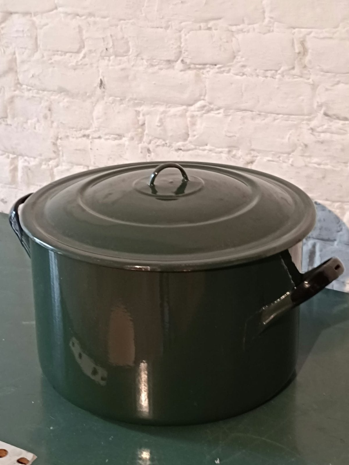 Grote vintage geëmailleerde metalen pot van 36 LITER, Ophalen, Nieuw, Emaille