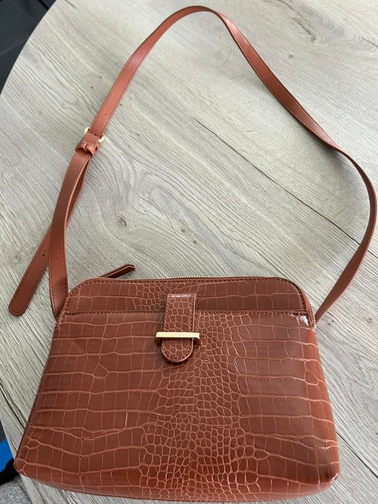 Handtas bruin dames, Handtassen en Accessoires, Tassen | Damestassen, Ophalen of Verzenden, Zo goed als nieuw, Bruin, Handtas