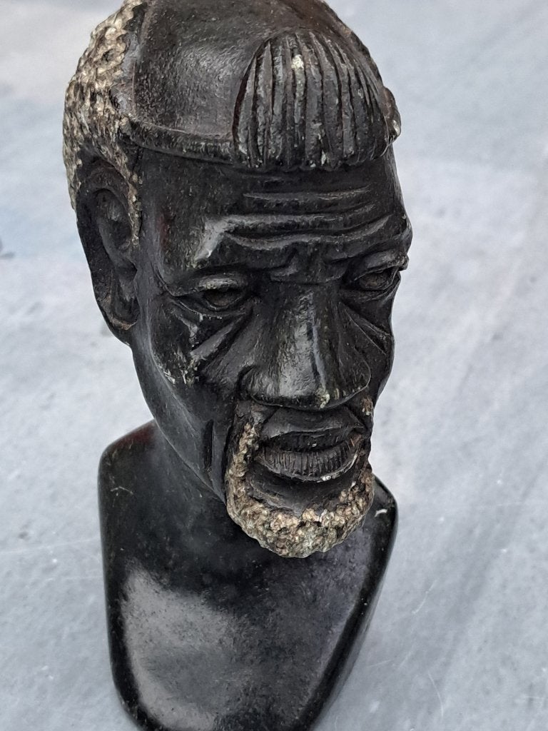Afrikaanse stenen buste, Antiek en Kunst, Ophalen, Buste