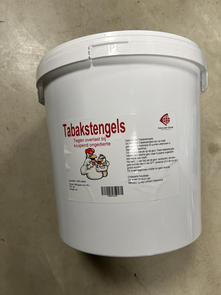 Mercator-groep Tabakstelen 10 liter emmer tegen bloedluis, Dieren en Toebehoren, Vogels | Toebehoren, Ophalen of Verzenden, Nieuw