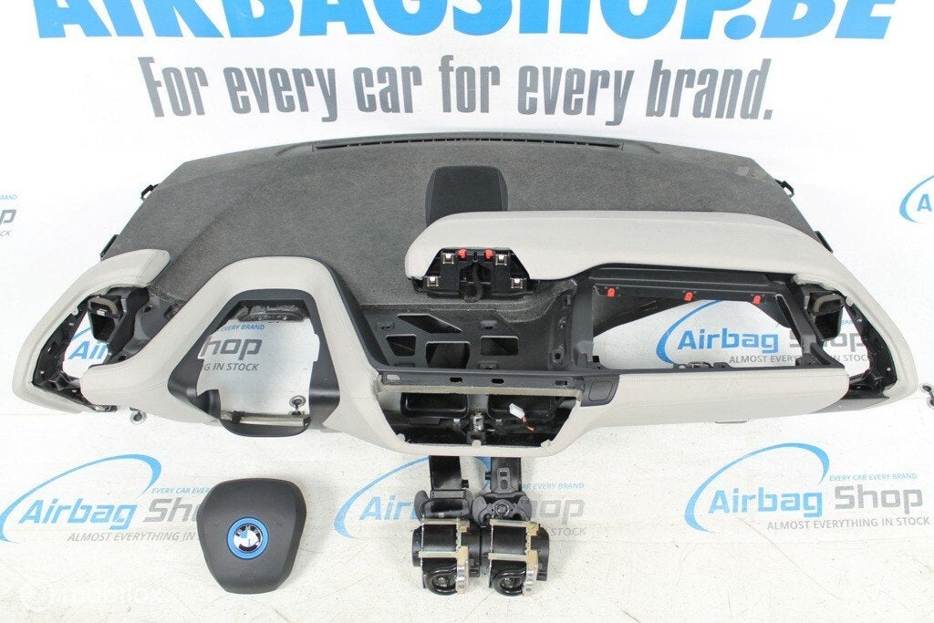 Airbag kit Tableau de bord cuir couture beige BMW i3 2017-.., Autos : Pièces & Accessoires, Enlèvement ou Envoi, Utilisé