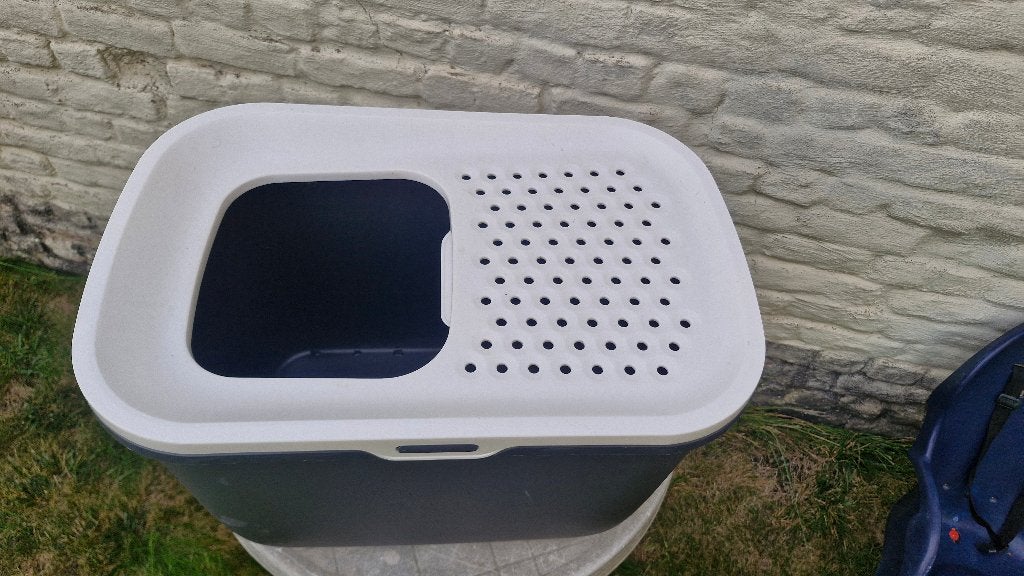 Savic Hop in antraciet kattenbak, Dieren en Toebehoren, Ophalen, Zo goed als nieuw