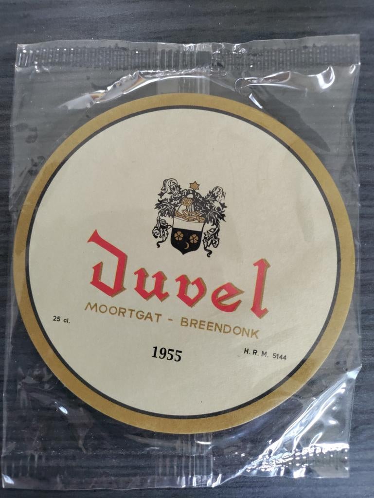 2 vintage bierviltjes Duvel ingepakt, Enlèvement, Sous-bock, Duvel
