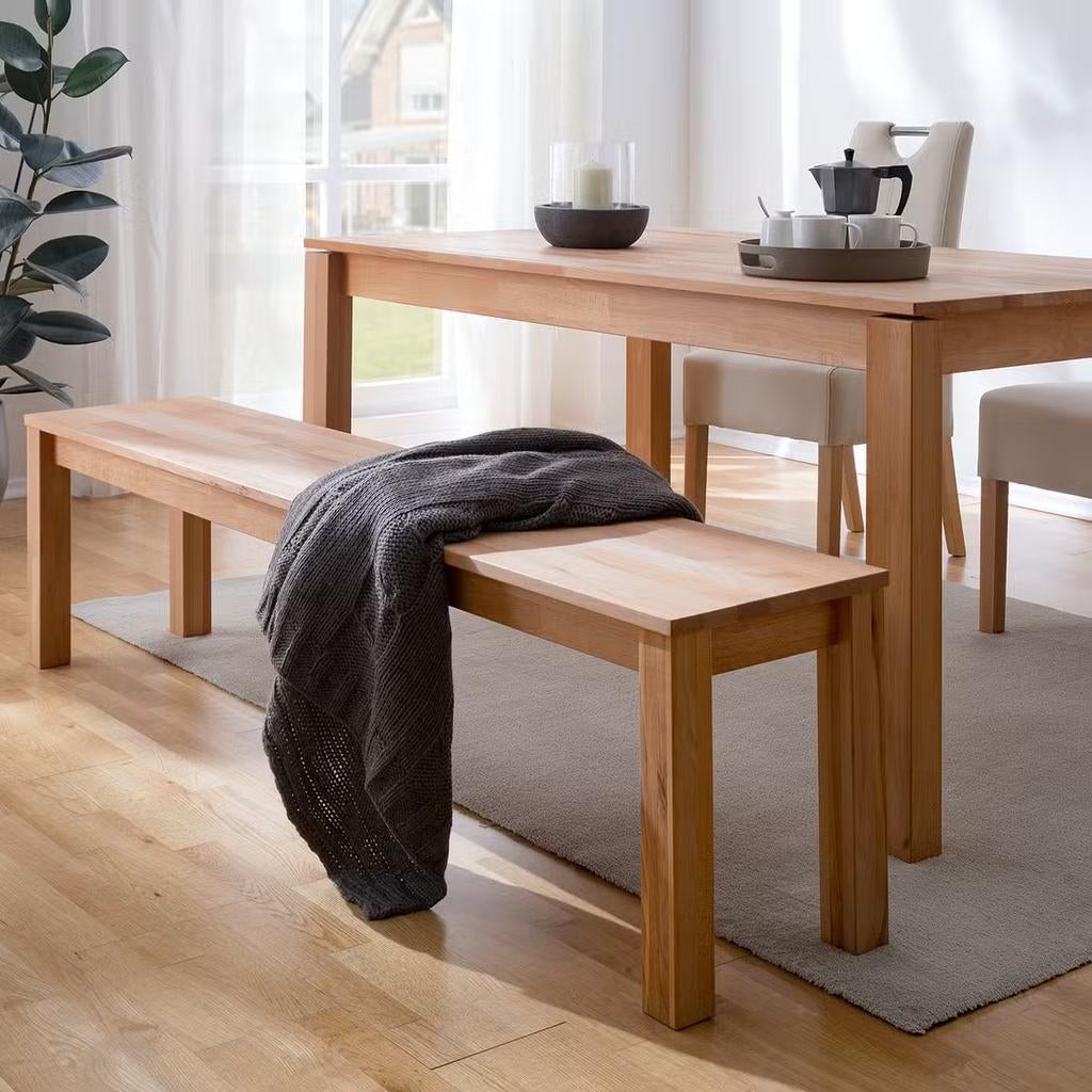 Table à manger en bois massif + canapé + chaises, Enlèvement, Utilisé, Massief hout, 4 à 6 chaises
