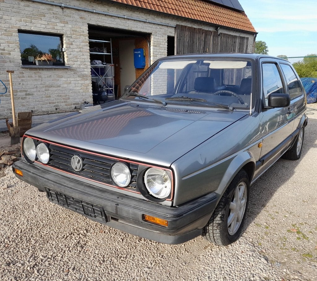Oldtimer VW Golf 2 DIESEL (jp) 103.500-km 3-deurs trekhaak, Auto's, Voorwielaandrijving, Stof, 4 cilinders, 1600 cc