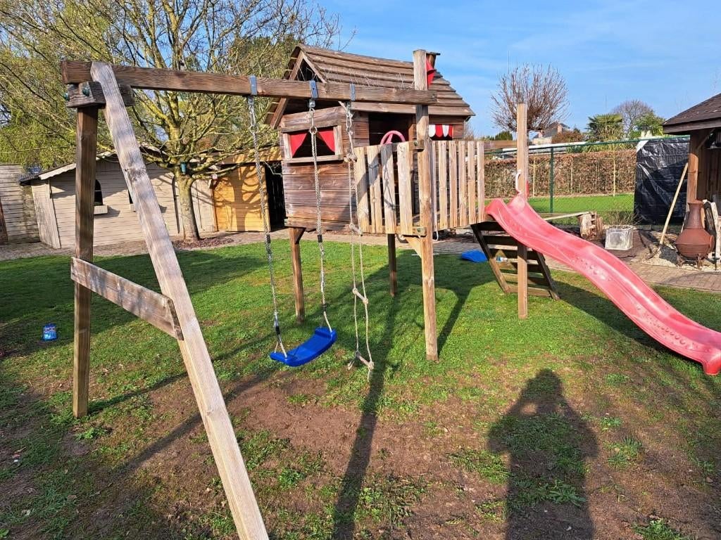 houten speeltoestel voor in de tuin, Ophalen, Zo goed als nieuw