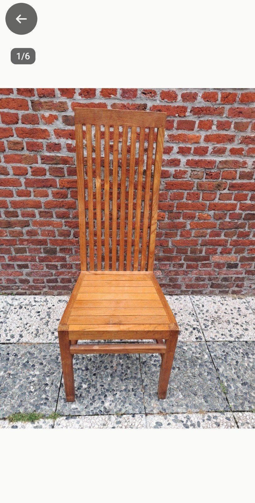 set van 6 stoelen, Ophalen