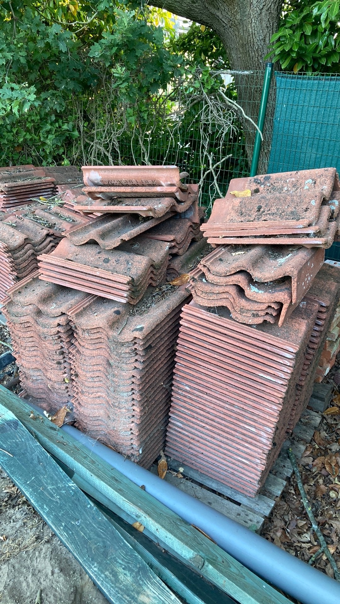Rode betonpannen, Ophalen, Gebruikt, Steen of Klei, 15 m² of meer