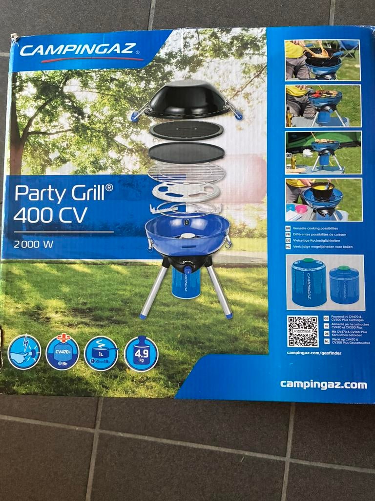Party grill, Ophalen, Gebruikt