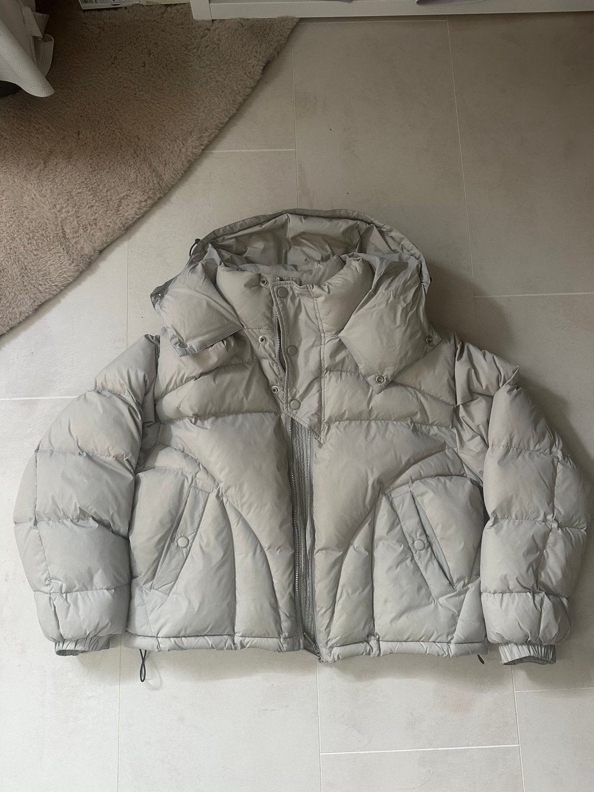 NO SAUCE – Gewatteerde Winterjas – Capuchon, Ophalen of Verzenden, Zo goed als nieuw, Maat 46 (S) of kleiner, Beige