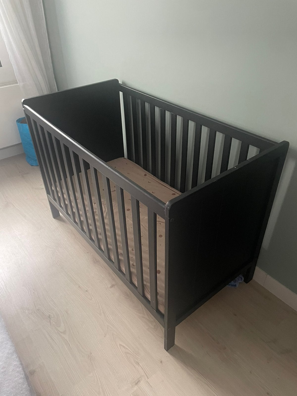 Kinderbedje zwart 60x120, Enlèvement, Utilisé