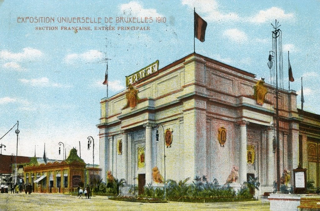 5 cartes postales - Expo 1910 - Bruxelles, Collections, Envoi