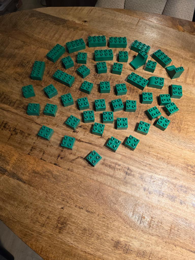 50 donker groene lego duplo blokken, Kinderen en Baby's, Speelgoed | Duplo en Lego, Ophalen of Verzenden, Duplo