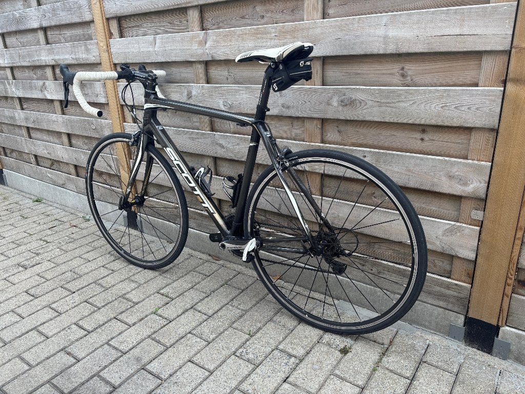 koersfiets scott full carbon volledige groepset van dura ace, Ophalen, 28 inch, Zo goed als nieuw, 15 tot 20 versnellingen