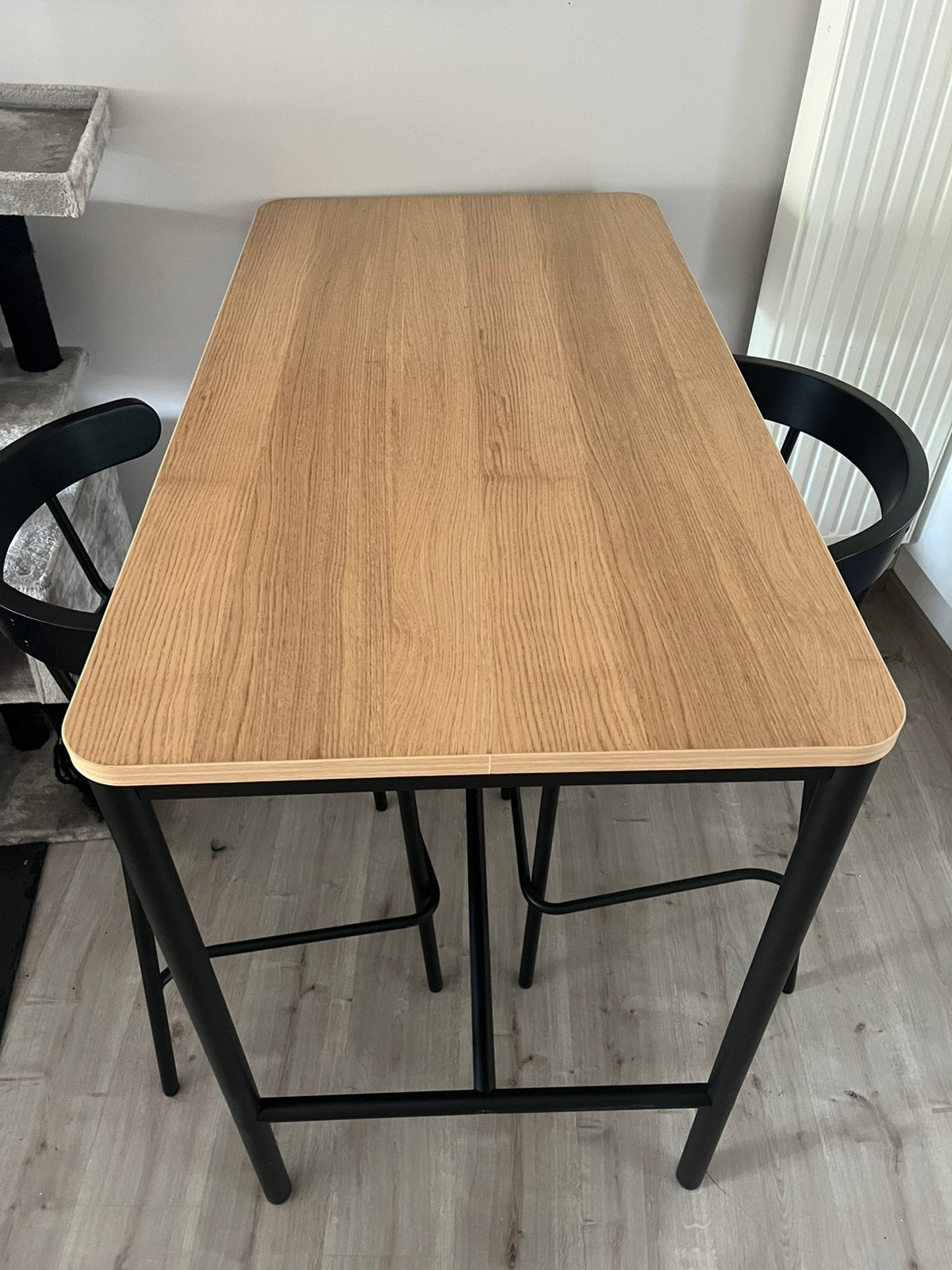 Table de bar 4 places avec 2 chaises, 100 à 150 cm, Quatre personnes, Comme neuf, Enlèvement