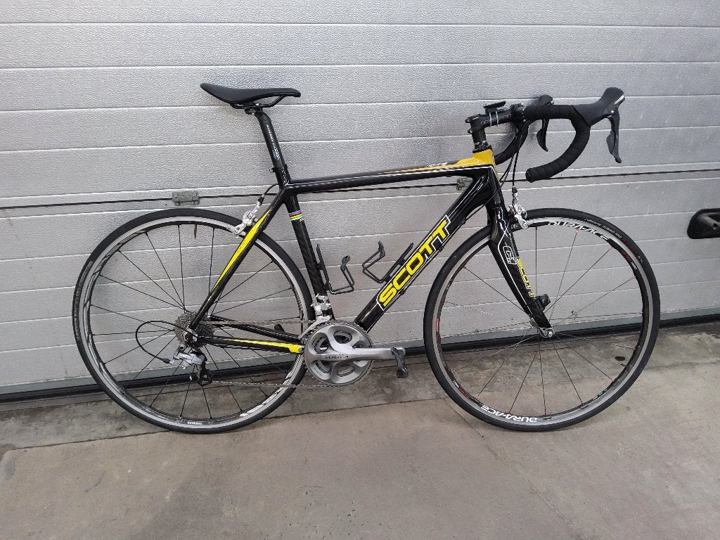 Scott CR1 koersfiets, Fietsen en Brommers, Ophalen, Gebruikt, Carbon, Velgrem
