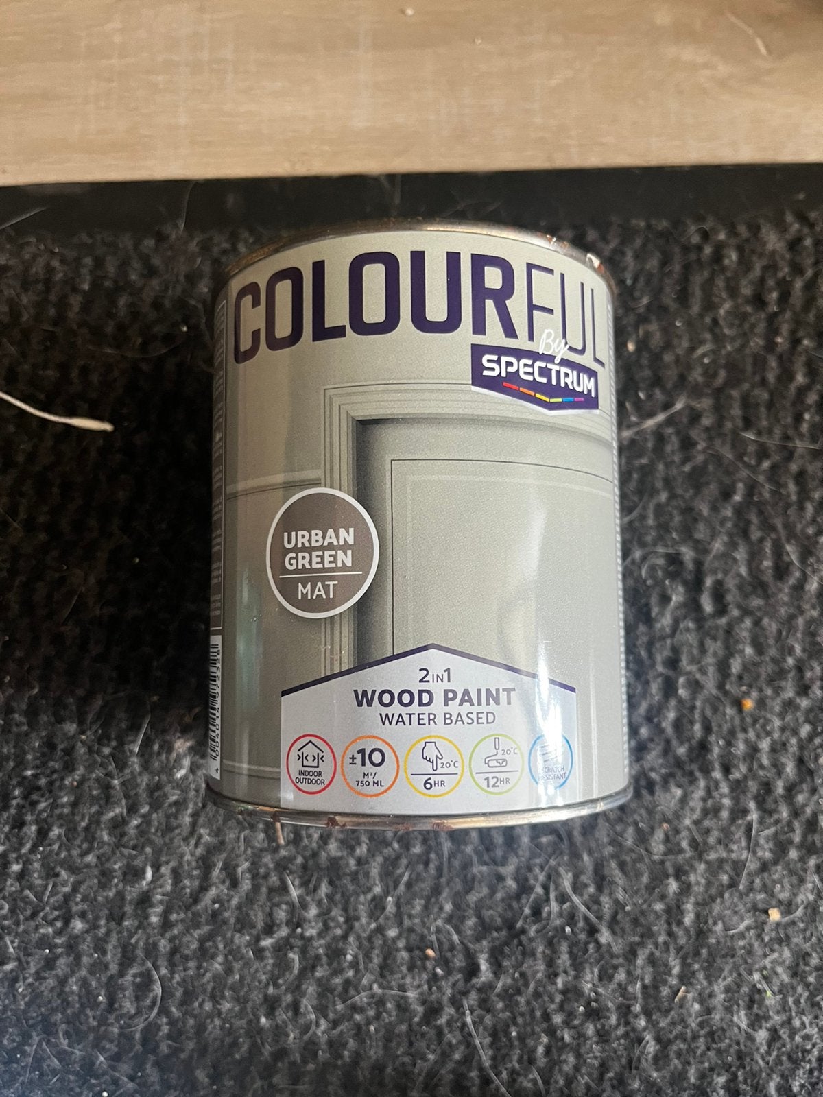 2 in 1 matte hout verf in urban green, Neuf, Moins de 5 litres, Peinture, Vert