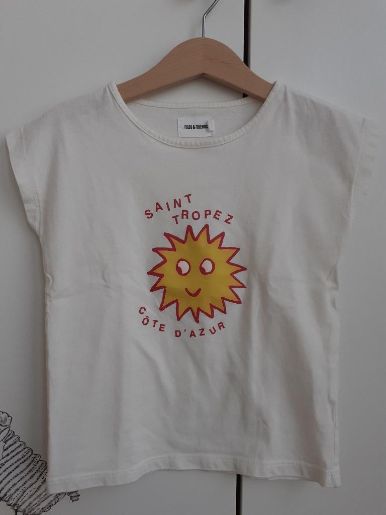 T-shirt Filou & Friends maat 4 (104) - "Saint Tropez", Kinderen en Baby's, Meisje, Ophalen of Verzenden, Zo goed als nieuw, Shirt of Longsleeve