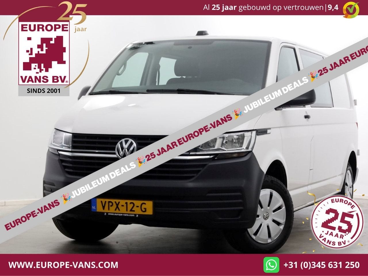 Volkswagen Transporter T6.1 2.0 TDI Lang D.C. Airco/Navi/Sto, Electronic Stability Program (ESP), Bedrijf, Onderhoudsboekje, Te koop