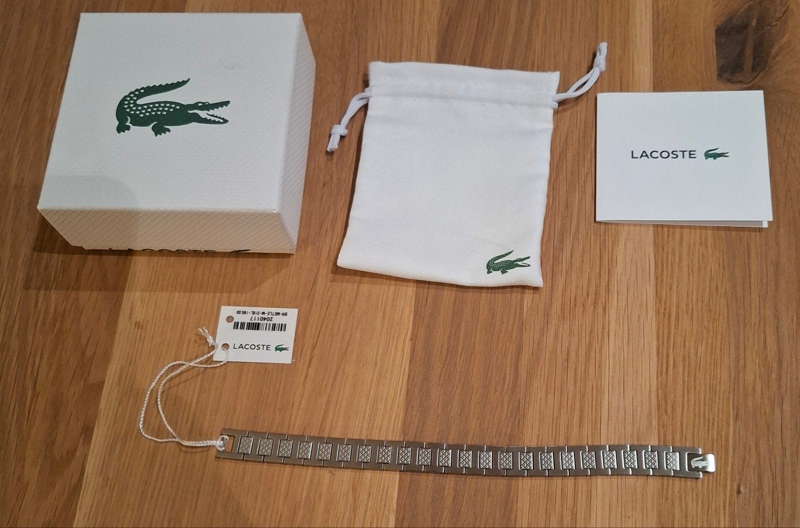 Nouveau bracelet Lacoste Metropole 20 cm - nouveau prix 89,9, Bijoux, Sacs & Beauté, Enlèvement ou Envoi, Neuf, Argent, Autres matériaux