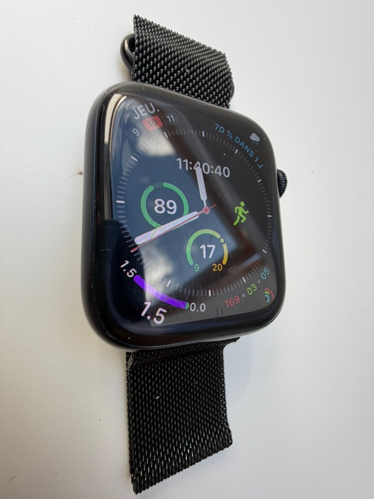 Apple Watch Series 9 45 mm Midnight – Très bon état + boîte, Étanche, IOS, Enlèvement, Utilisé