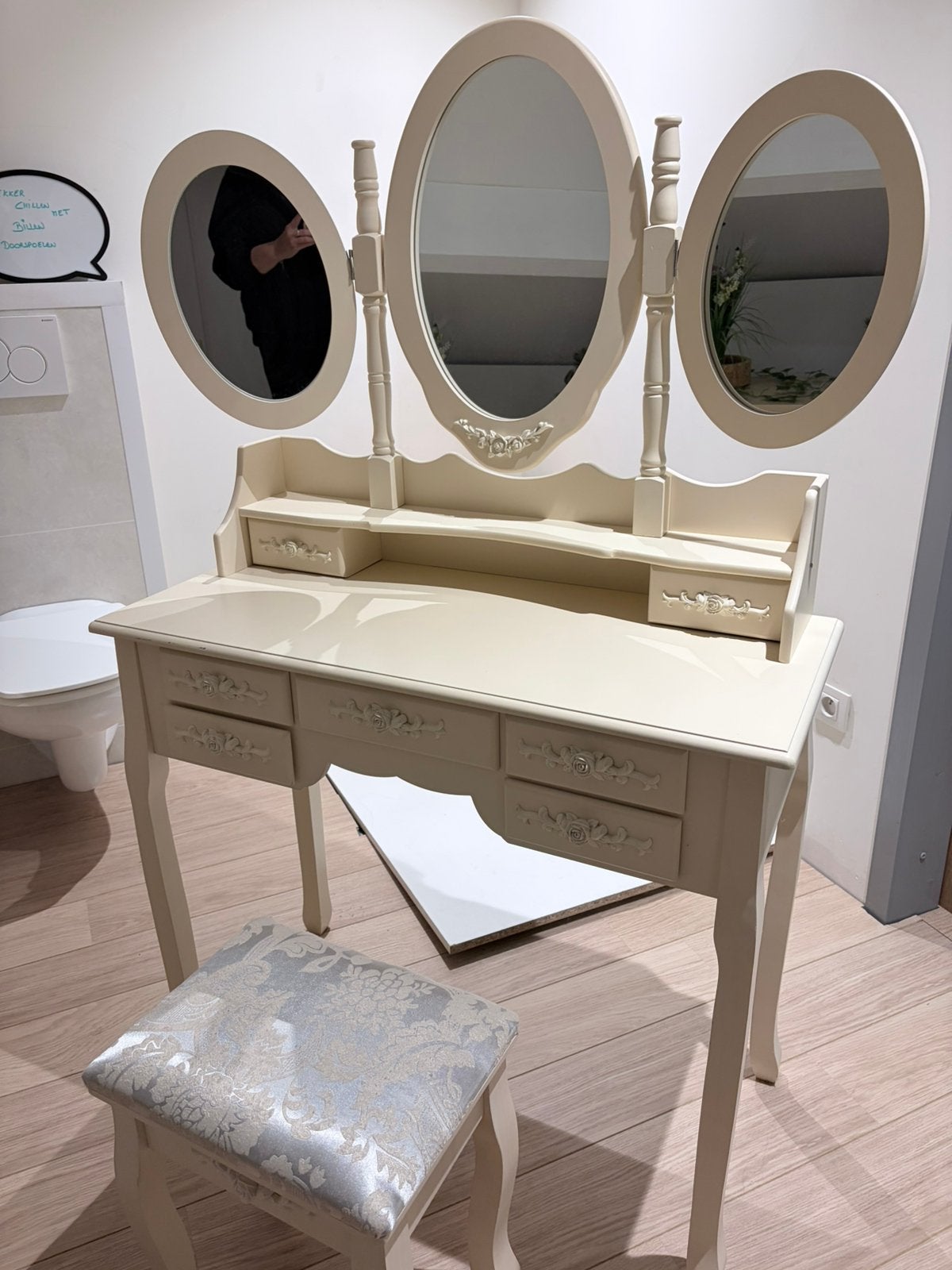 mooie make up tafel, Ophalen, Gebruikt, Hout, 100 tot 150 cm