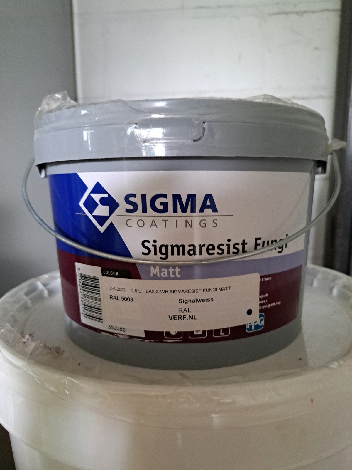 1 pot witte verf sigma, Doe-het-zelf en Bouw, Ophalen, Verf