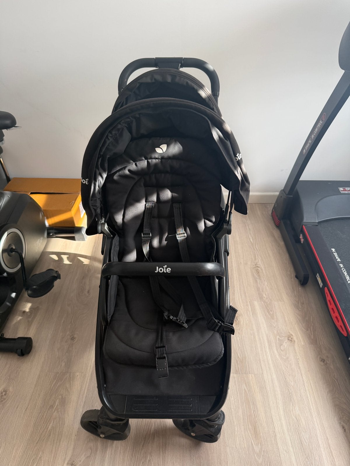 Poussette double Joie pour 2 enfants + housse de pluie, Enlèvement, Comme neuf, Autres marques, Modèle duo