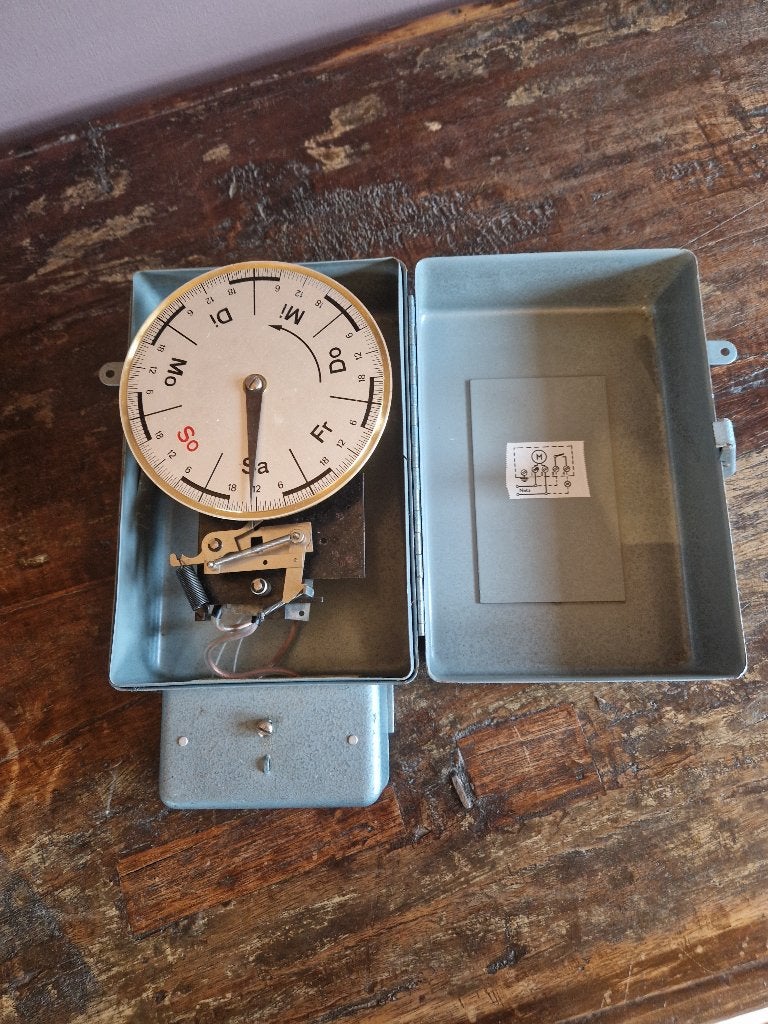 Vintage Industriële Weekschakelklok 1950, Ophalen of Verzenden