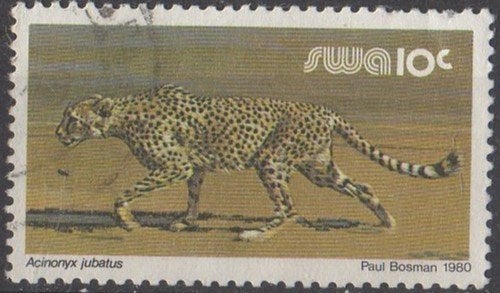 South West Africa - Jachtluipaard - 1980, Ophalen of Verzenden, Gestempeld