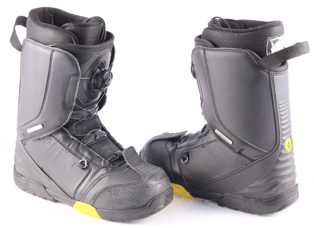 Bottes de snowboard 45.5 EU ROSSIGNOL EXCITE BOA, noir/jaune, Envoi, Utilisé, Chaussures