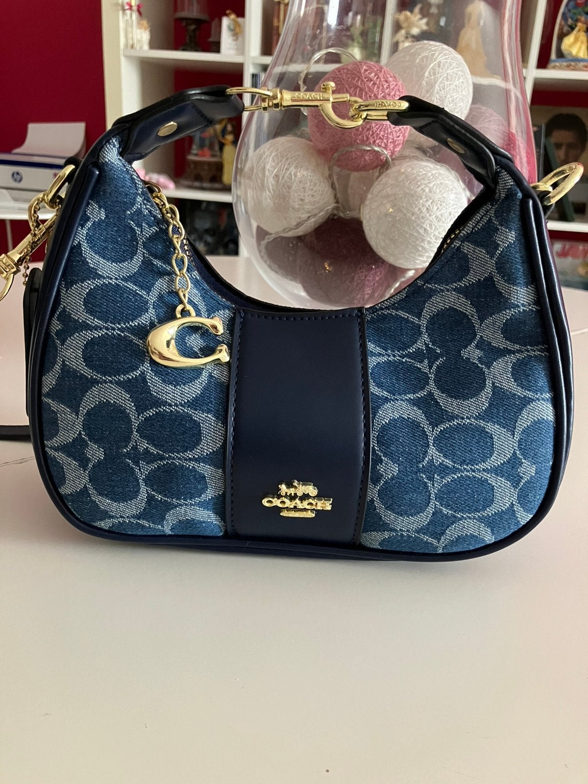 Sac coach, Bijoux, Sacs & Beauté, Enlèvement ou Envoi, Comme neuf, Bleu, Sac à main