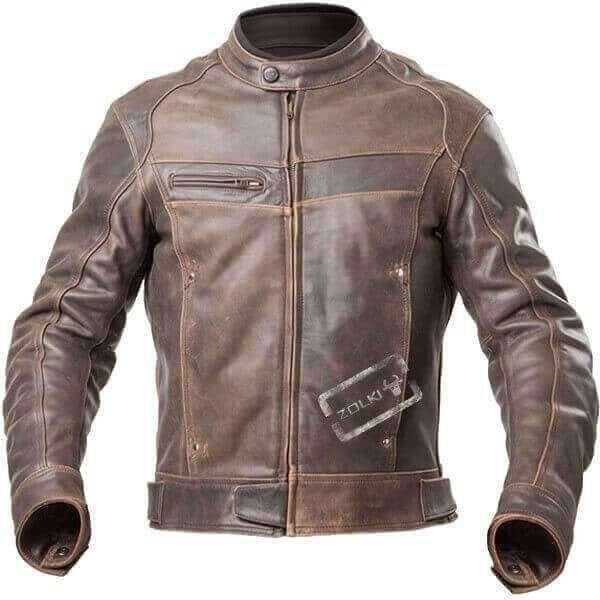 Blouson Moto Cuir Biker Veste Vintage Motard, Enlèvement ou Envoi, Manteau | cuir, Zolki, Neuf, avec ticket