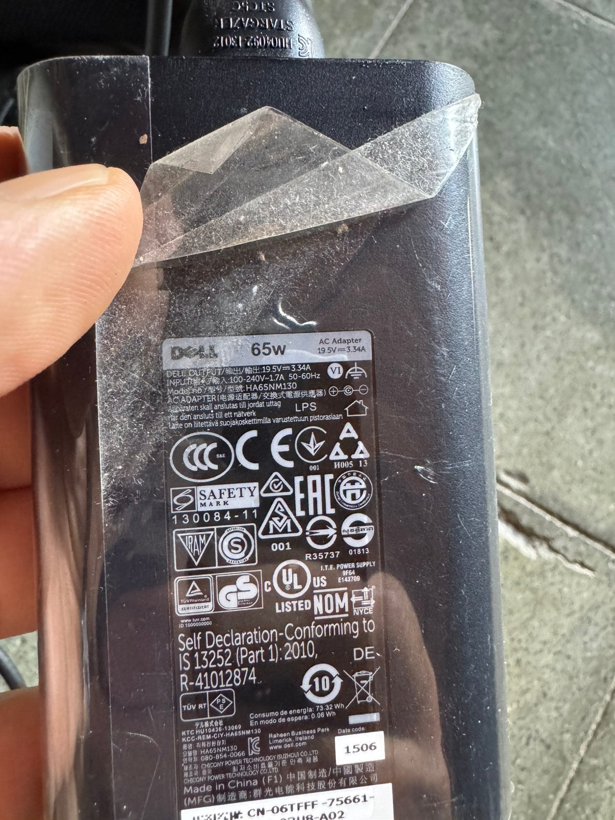 Laptop oplader Dell 65w, Ophalen of Verzenden, Zo goed als nieuw