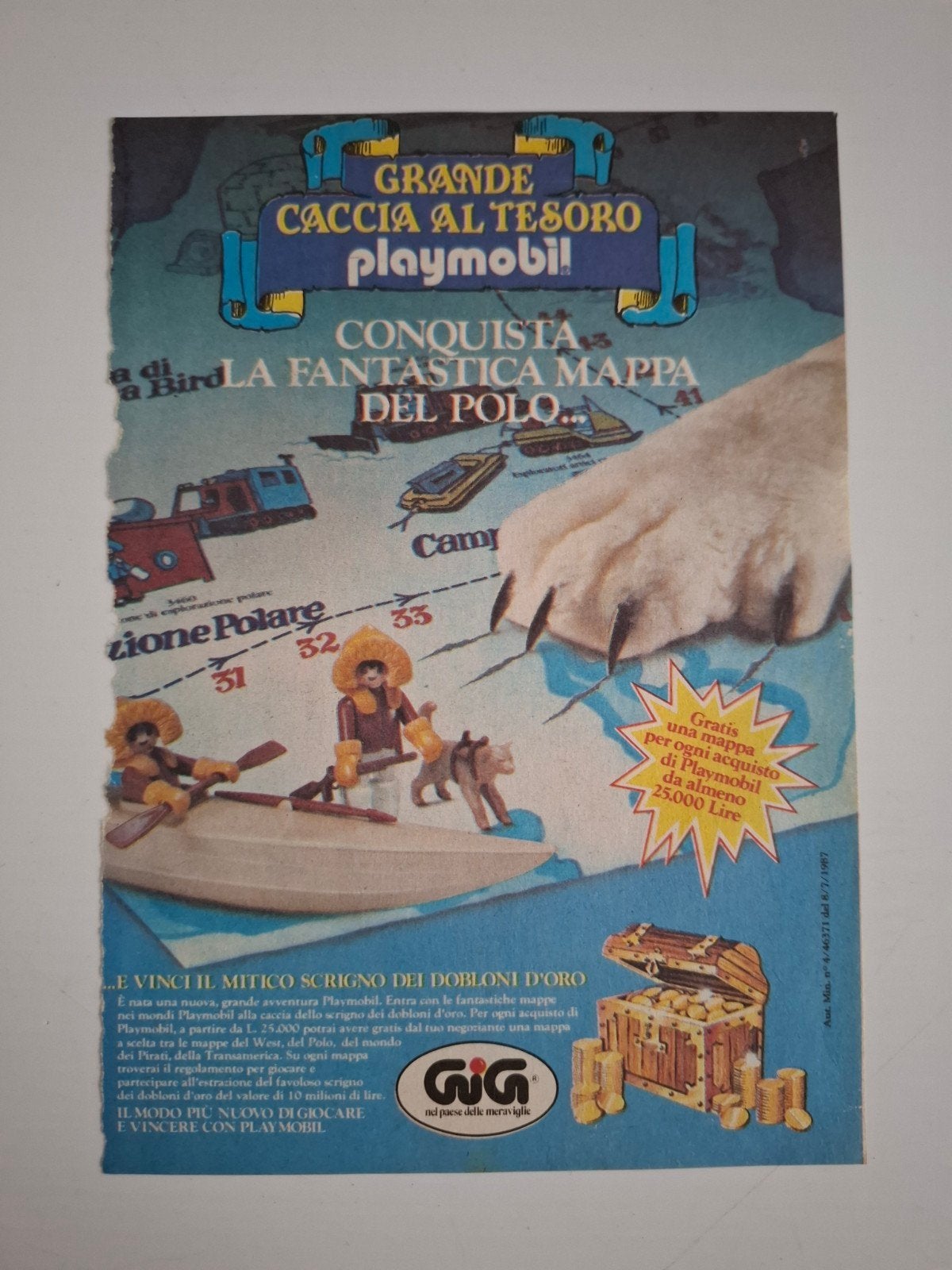 Vintage GIG Playmobil reclame advertentie poolexpeditie, Kinderen en Baby's, Speelgoed | Playmobil, Gebruikt, Complete set, Overige typen