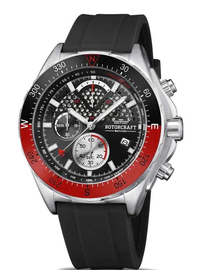 Rotorcraft Track RC4302 Sport Chrono Nieuw! t.w.v € 499-,, Enlèvement ou Envoi, Étanche, Neuf, Rouge