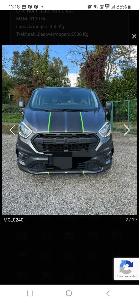 Ford transit custom sport, Auto's, Voorwielaandrijving, Overige kleuren, Leder en Stof, Particulier
