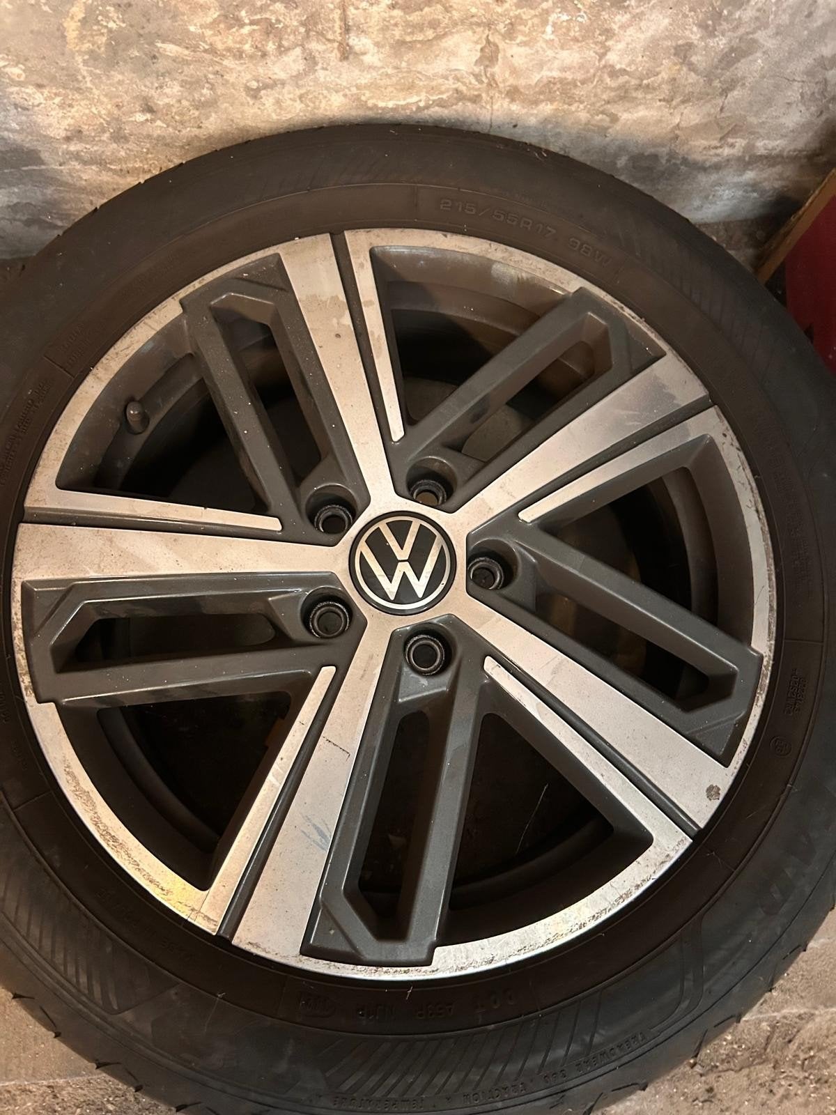 4 Goodyear banden + 4 originele velgen, Auto-onderdelen, Banden en Velgen, 215 mm, Banden en Velgen, 17 inch, Zomerbanden