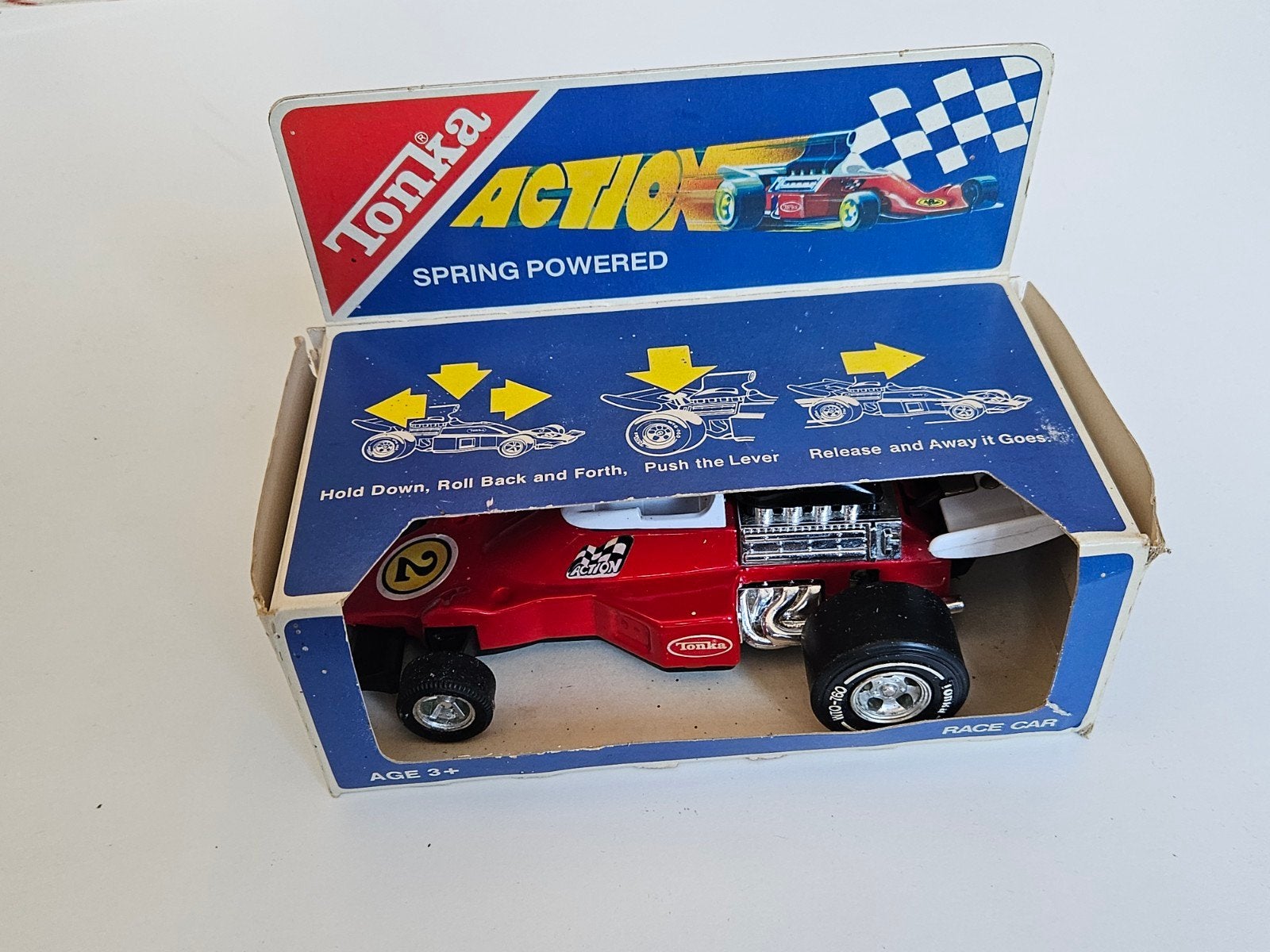 Voiture de course de Formule 1 Tonka « Action » vintage, à r, Enlèvement