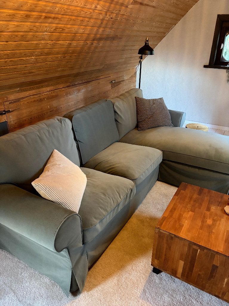 Ikea Ektorp 3 zitsbank met chaise longue nieuw, Maison & Meubles, Canapés | Salons, Banc d'angle, Landelijk, Enlèvement, Neuf